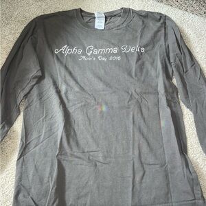 Gray Long Sleeve Alpha Gamma Delta Shirt
